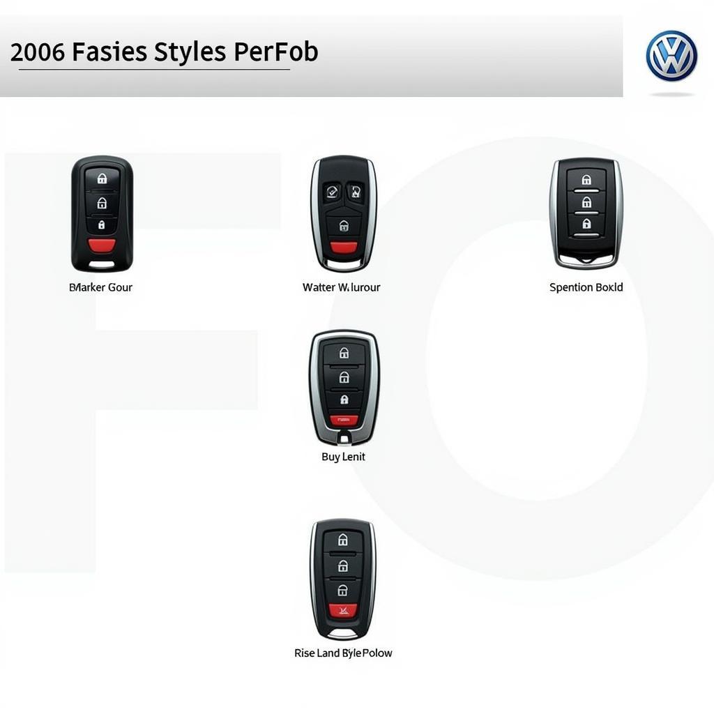 Different 2006 VW Passat Key Fob Types