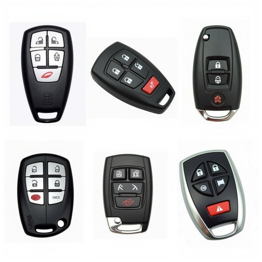 2007 Camry Key Fob Options: Various key fobs for the 2007 Toyota Camry, highlighting different button configurations and features.