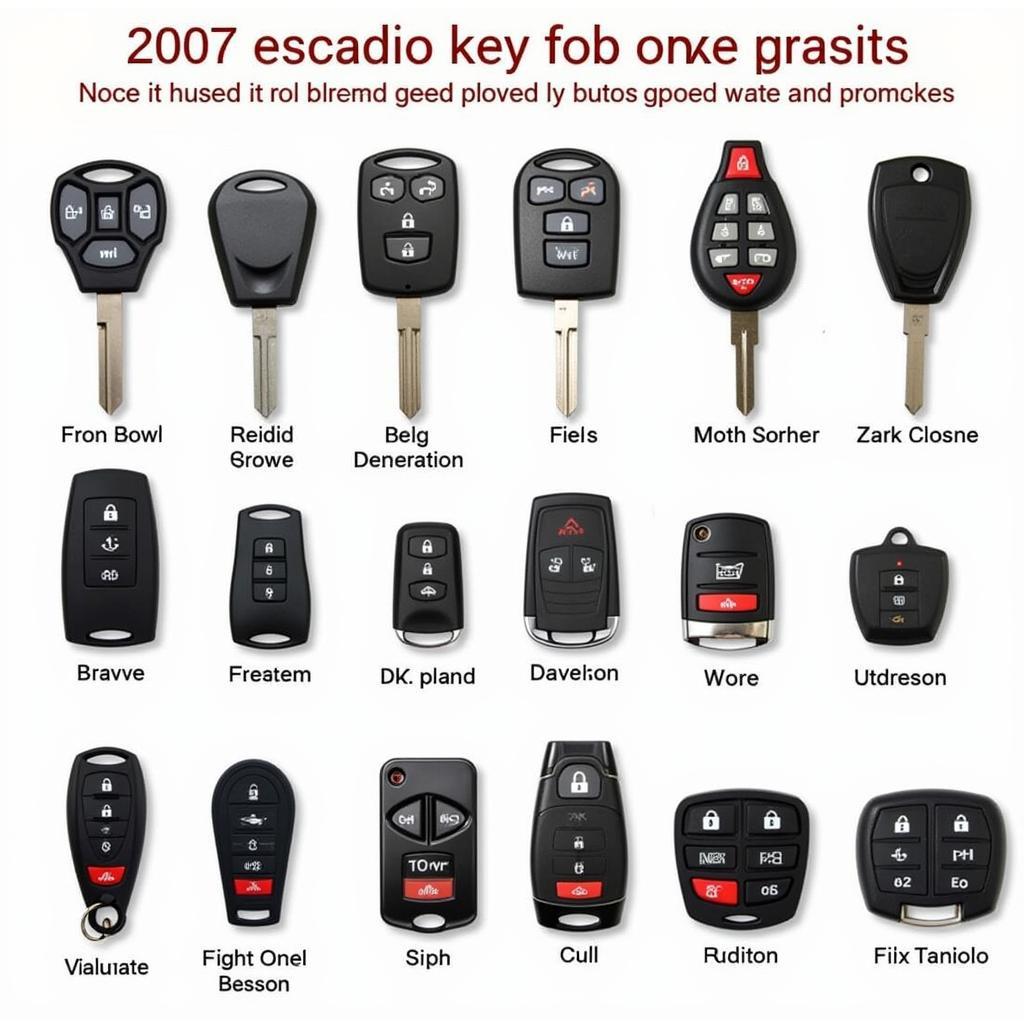 Different types of key fobs for the 2007 Cadillac Escalade