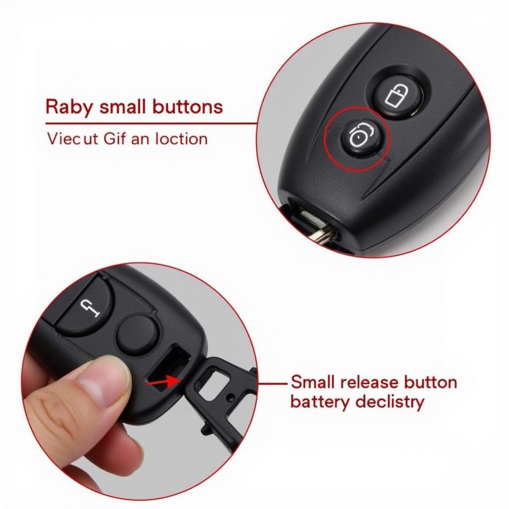 Locating the battery compartment on a 2007 Ford F150 key fob