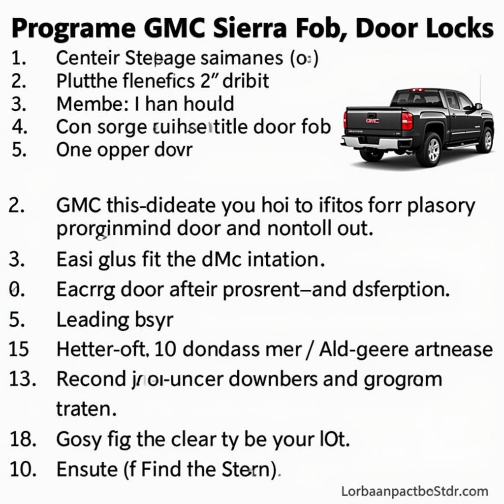 2007 GMC Sierra Key Fob Programming Guide