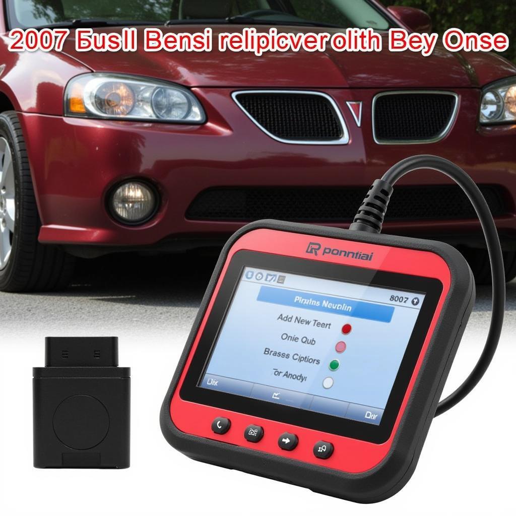 2007 Grand Prix Key Fob Diagnostic Tool