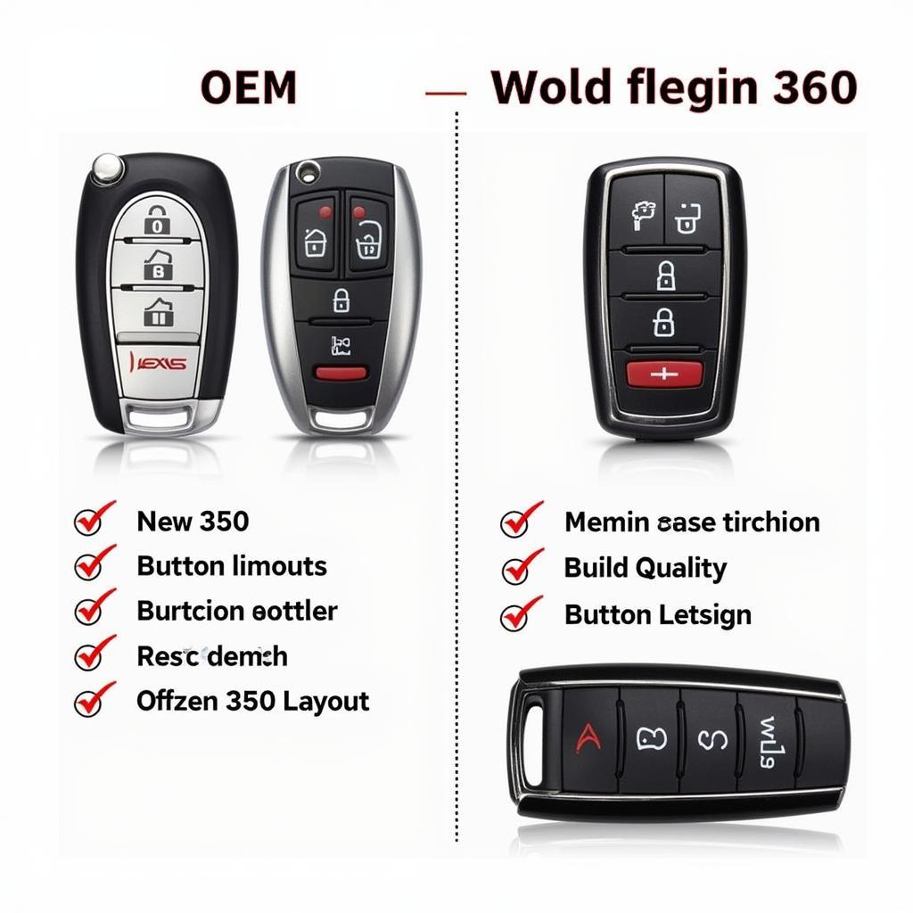 2007 Lexus 350 Key Fob: OEM vs. Aftermarket Comparison