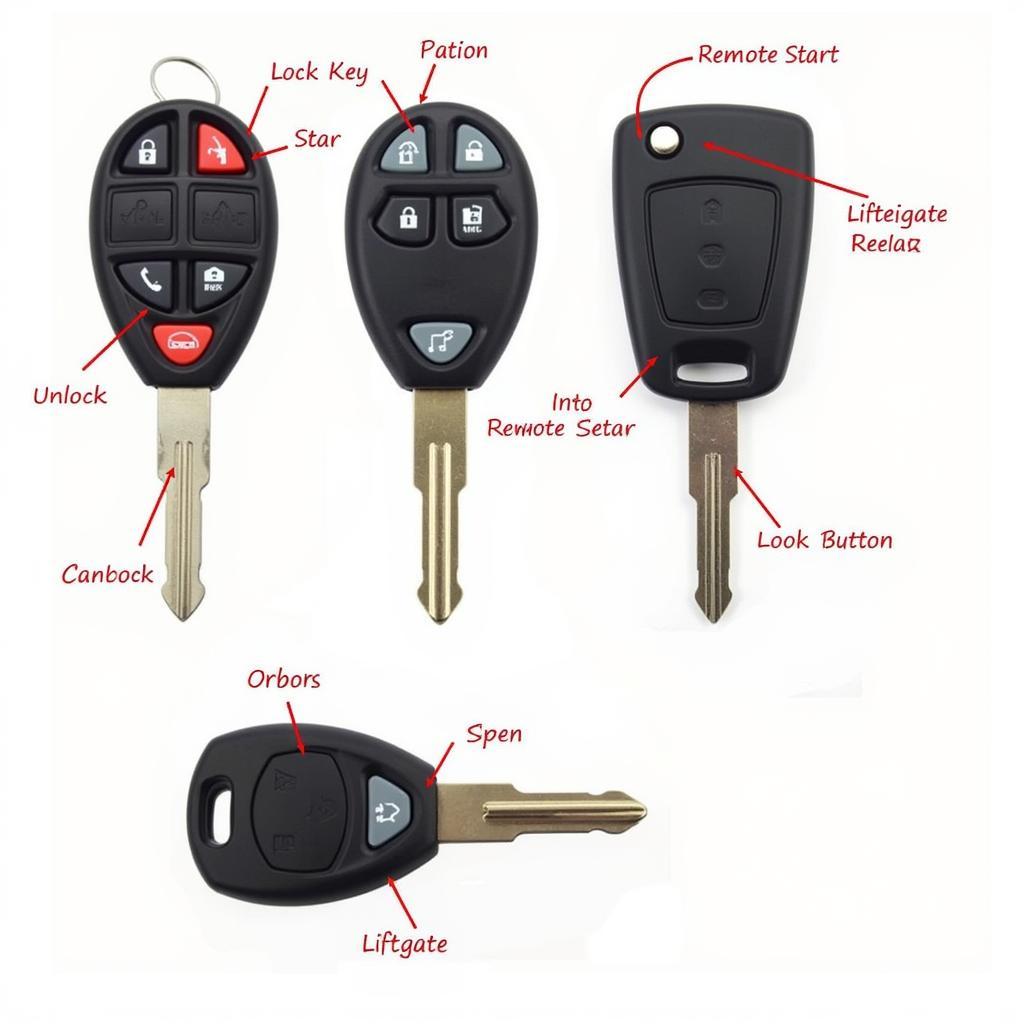 2007 Nissan Armada Key Fob Functions: Lock, Unlock, Panic, Remote Start, Liftgate Release