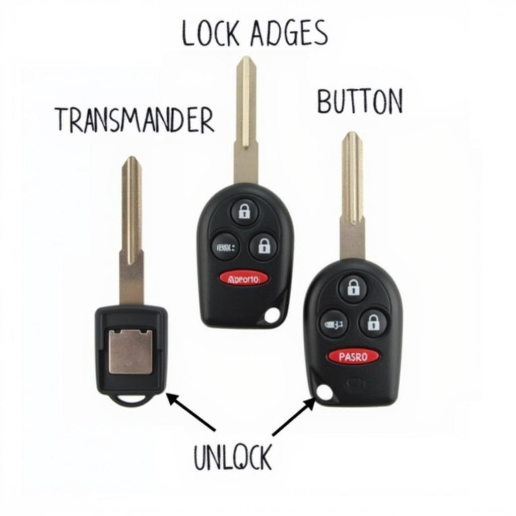 2007 Scion tC Key Fob Components: Transponder Chip, Remote Buttons, Battery