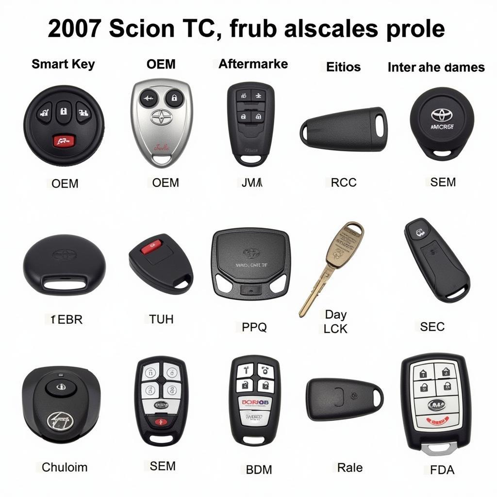 2007 Scion tC Key Fob Types: OEM, Aftermarket, and Smart Key Options