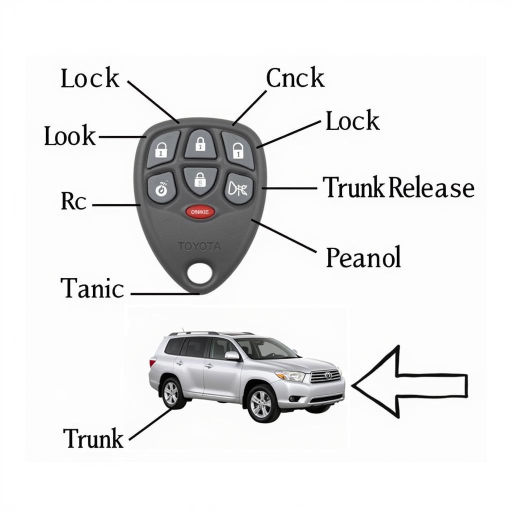 2007 Toyota Highlander Hybrid Key Fob Functions and Features