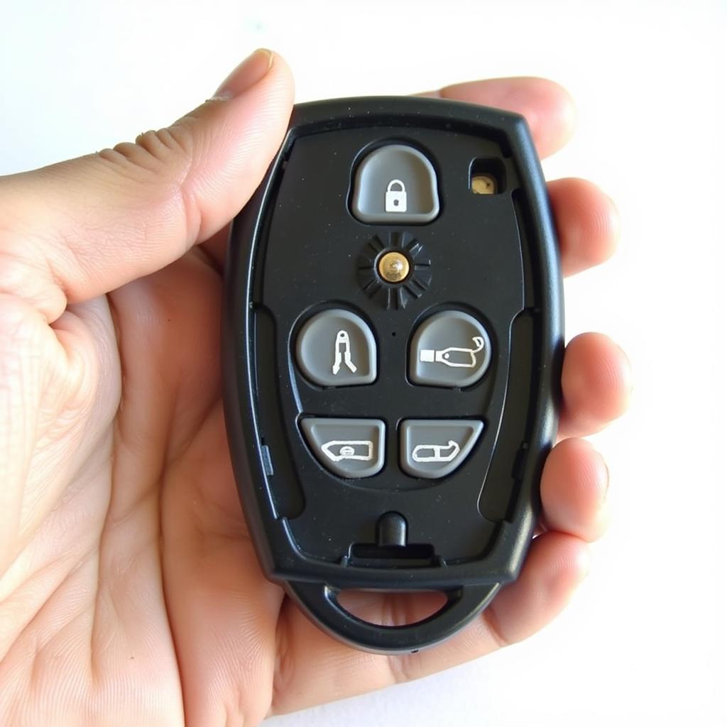 2008 FJ Cruiser Key Fob Battery Location - Open Key Fob Showing Battery Placement