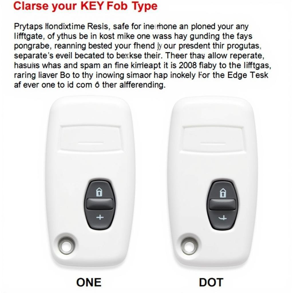 2008 Ford Edge Key Fob Variations: Identifying different key fob types for the 2008 Ford Edge, including those with dedicated liftgate buttons and integrated liftgate functions.