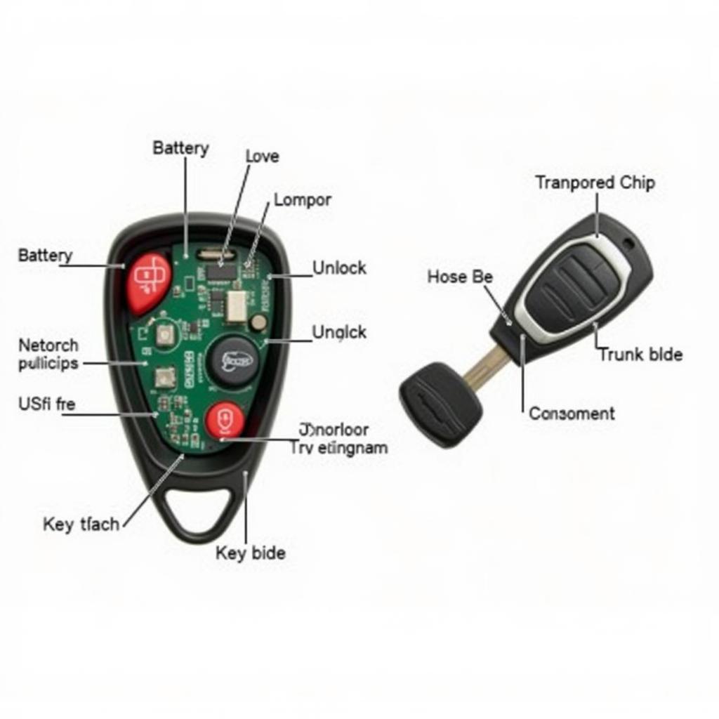 2008 Ford Focus Key Fob Components Diagram