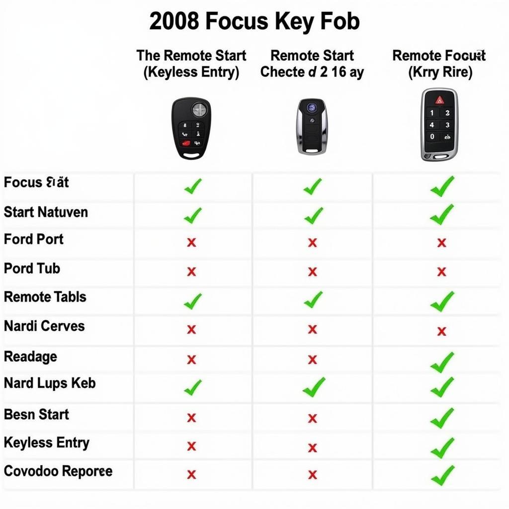 Different Types of 2008 Ford Focus Key Fobs