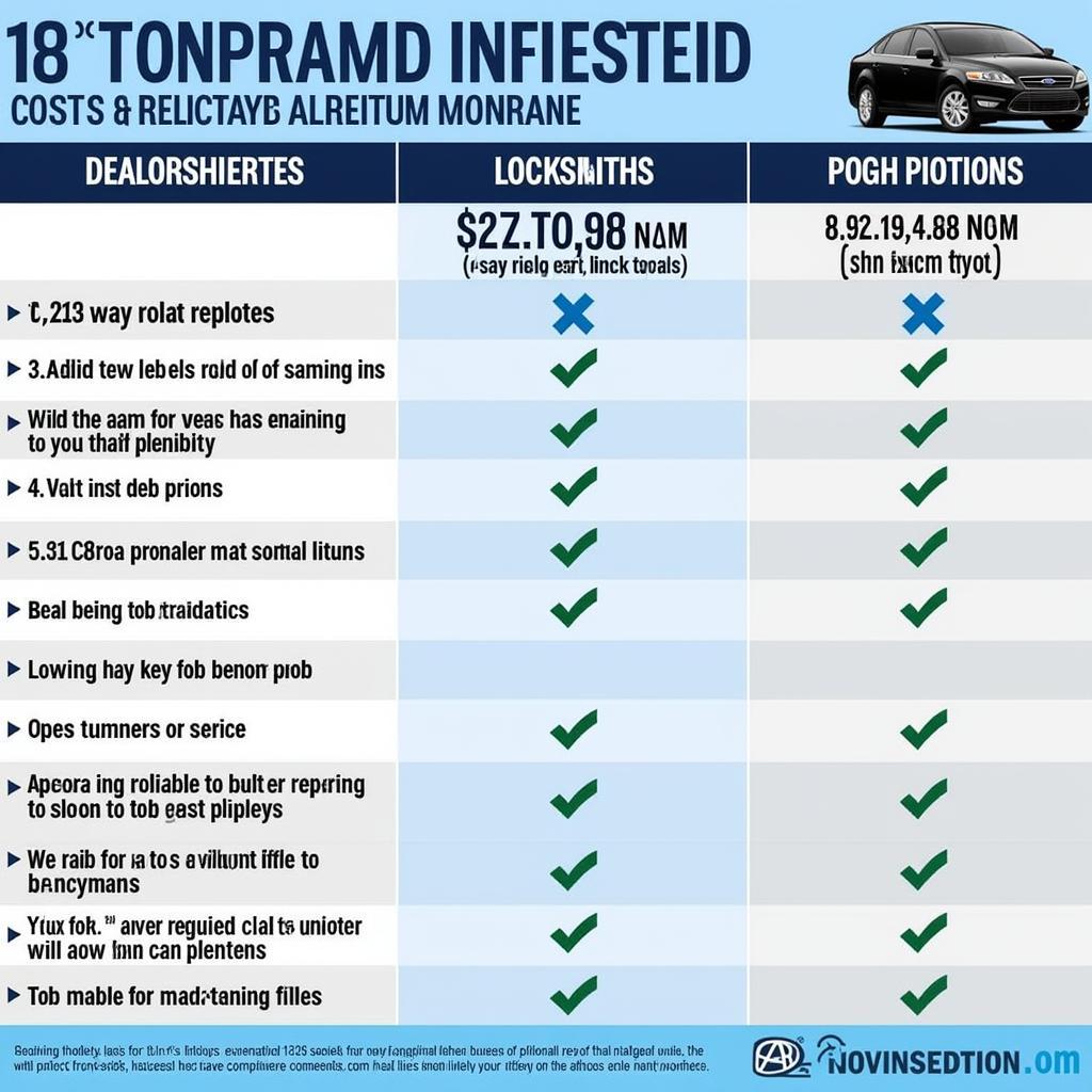 Key Fob Replacement and Programming Cost for 2008 Ford Mondeo