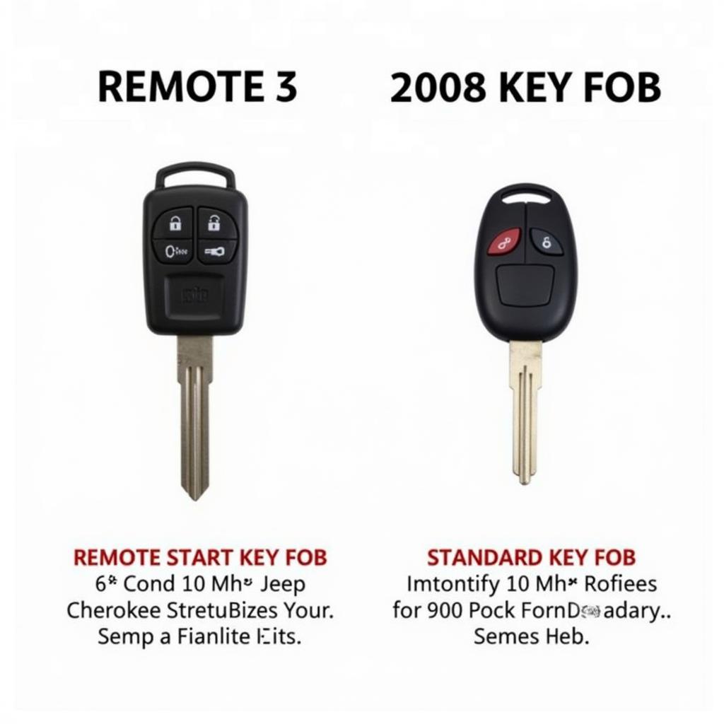 2008 Jeep Grand Cherokee Key Fob Types: Remote Start and Standard