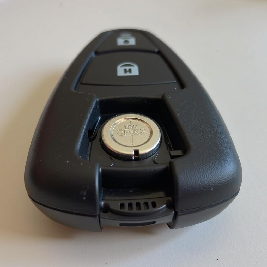 Open Key Fob with Exposed Battery