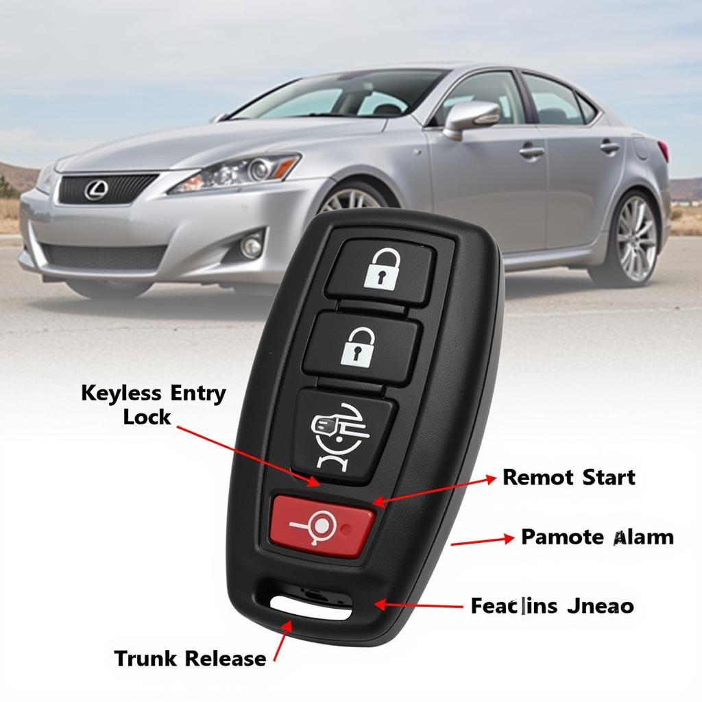 2008 Lexus IS250 Key Fob Functions: Keyless Entry, Remote Start, Panic Alarm