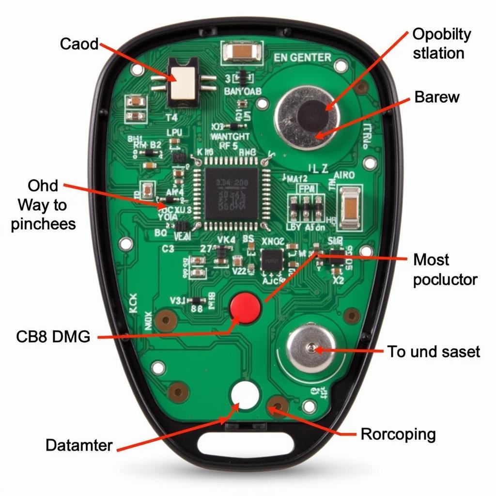 2008 LR2 Key Fob Circuit Board