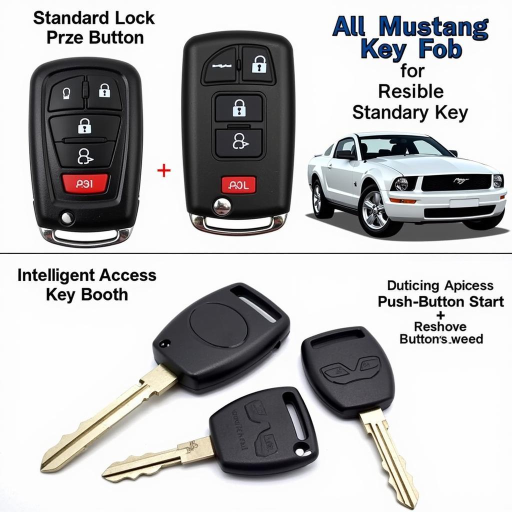 Different types of 2008 Mustang Key Fobs