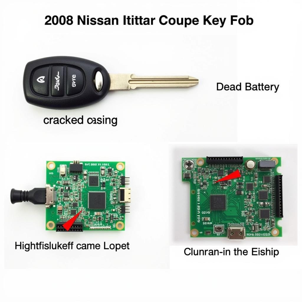 2008 Nissan Altima Coupe Key Fob Common Issues: Dead Battery, Physical Damage, and Internal Circuitry Malfunctions