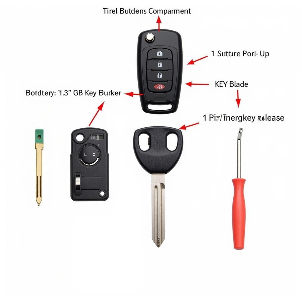 2008 Passat Key Fob Components Diagram