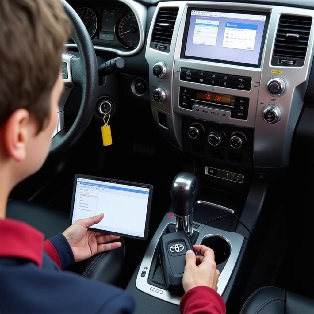 Programming a 2008 Toyota 4Runner key fob with a diagnostic tool