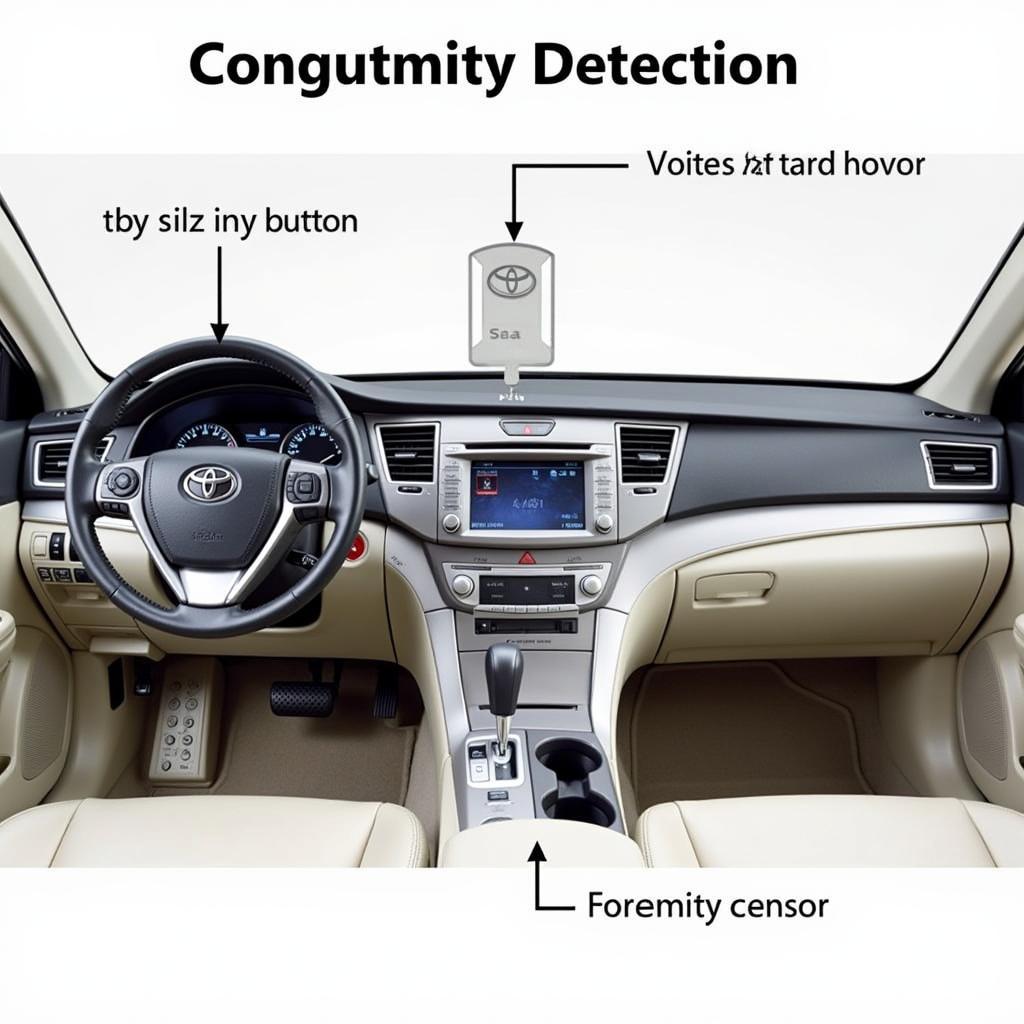 2008 Toyota Avalon key fob and proximity sensor interaction illustration