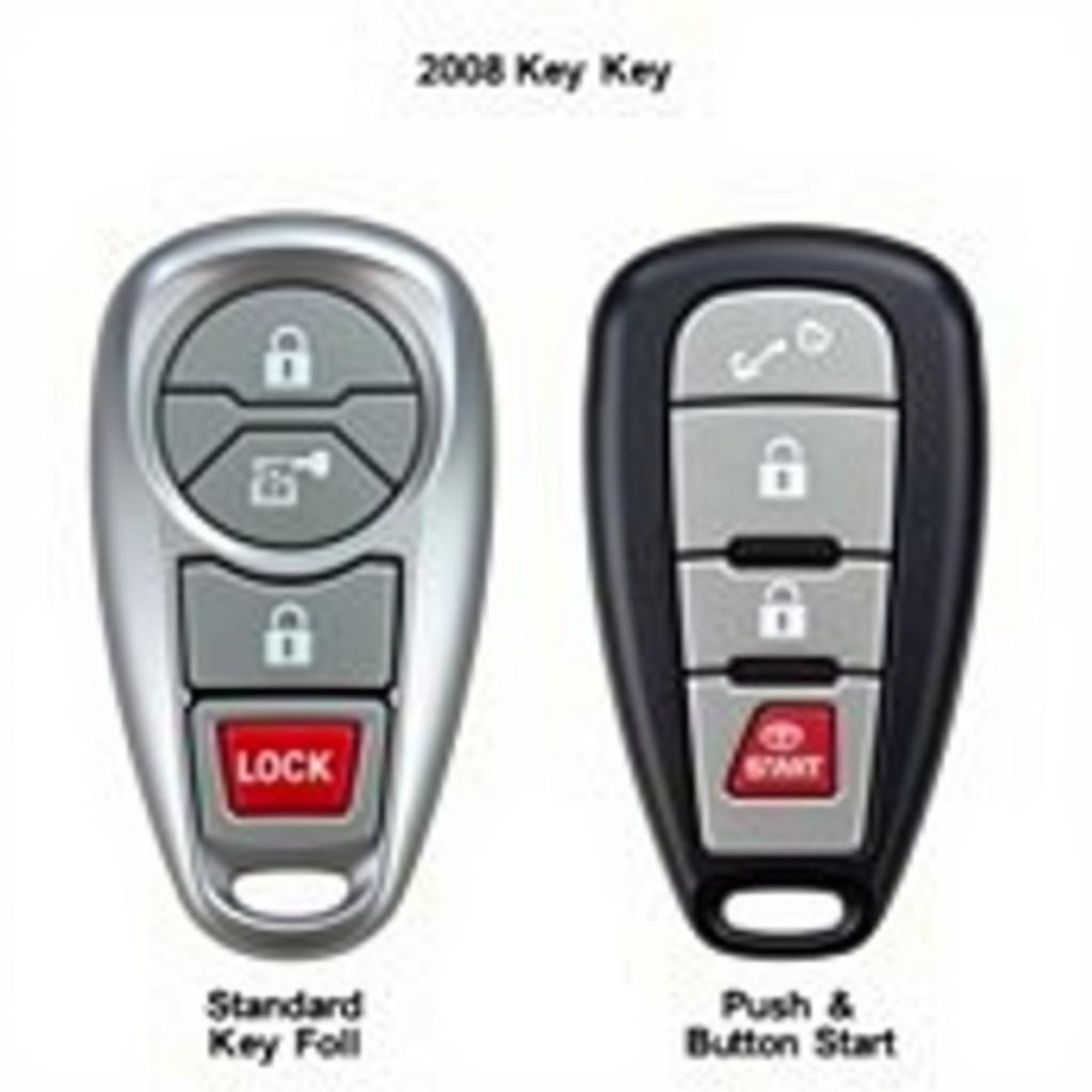 2008 Toyota RAV4 Key Fob Types - Standard and Smart Key