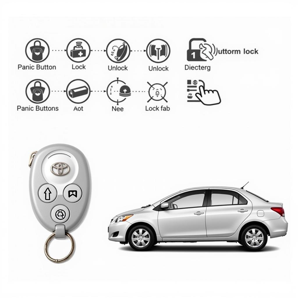 2008 Toyota Yaris Key Fob Functions