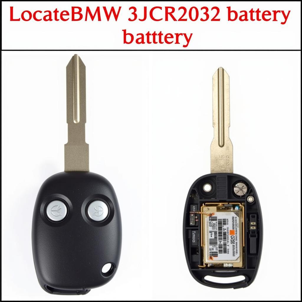 2009 BMW 328xi Key Fob Open Showing Battery Location