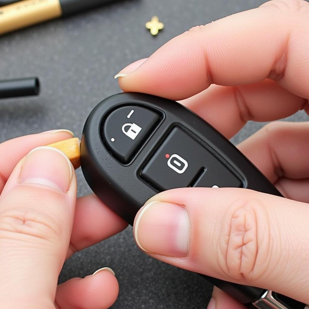 Replacing the key fob battery in a 2009 Dodge Charger