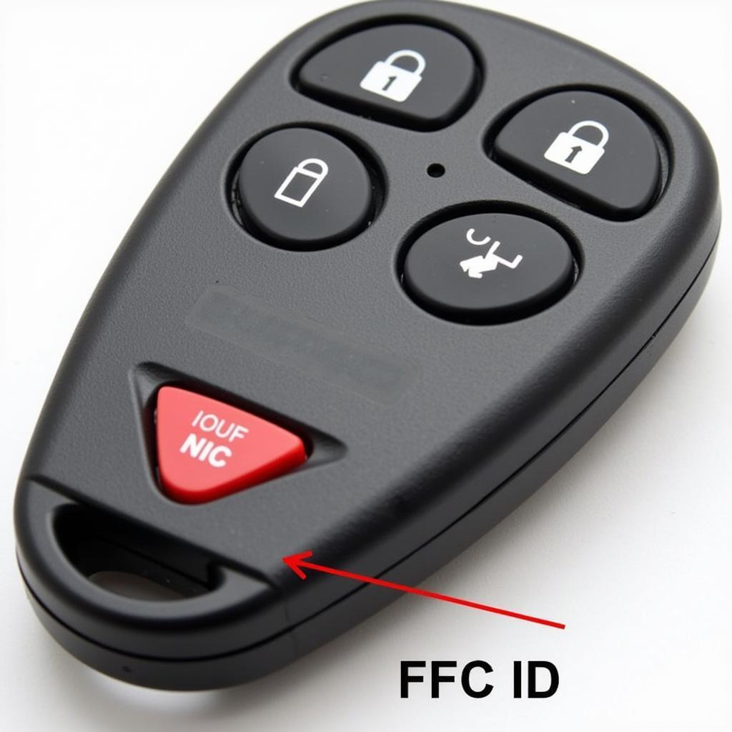 Locating the FCC ID on a 2009 Dodge Grand Caravan Key Fob