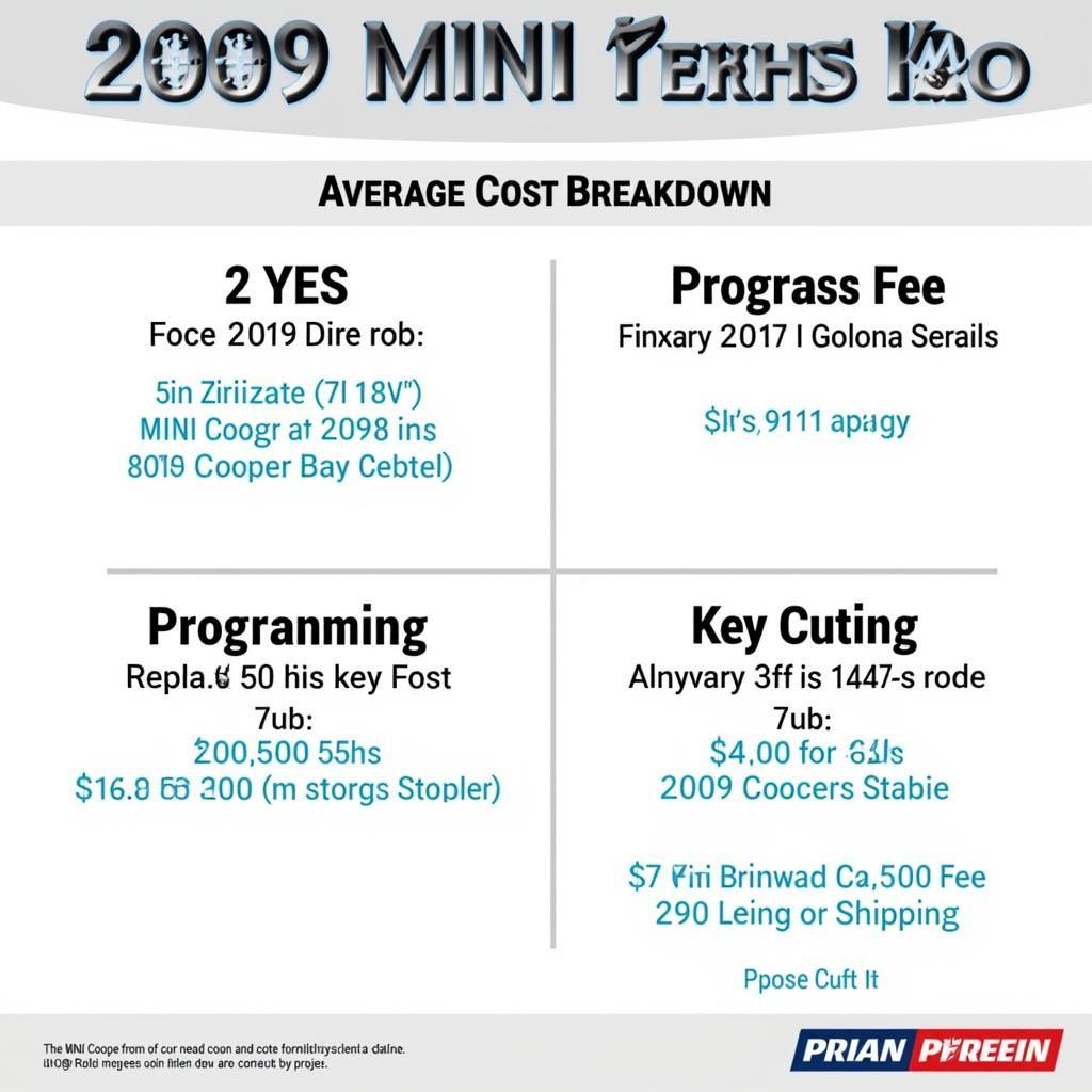 Cost Breakdown for 2009 Mini Cooper Key Fob Replacement