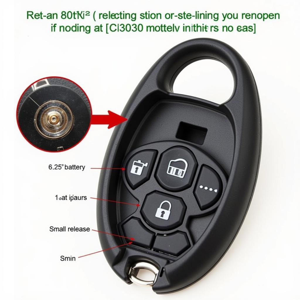 2009 Nissan Altima Key Fob Battery Location - Open Key Fob and Locate Battery