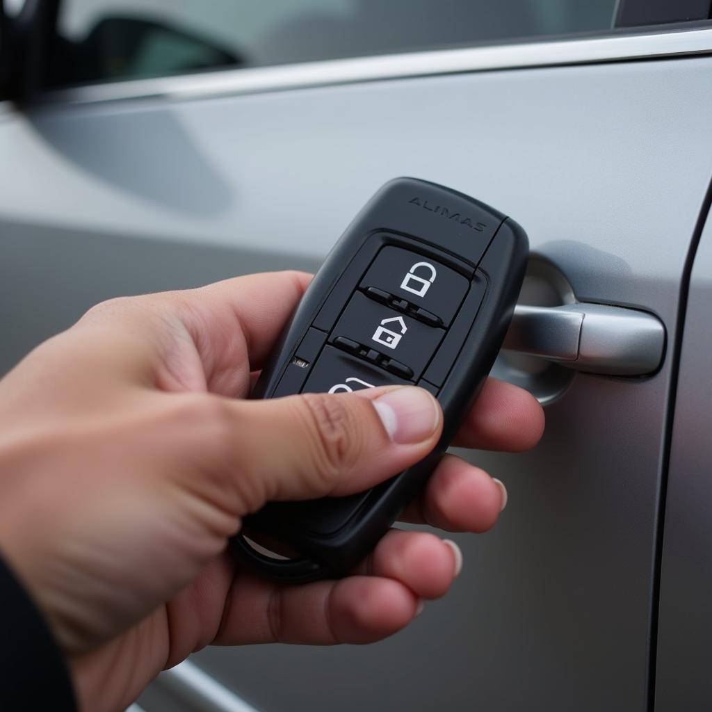 2009 Nissan Altima key fob with reduced operating range due to low battery