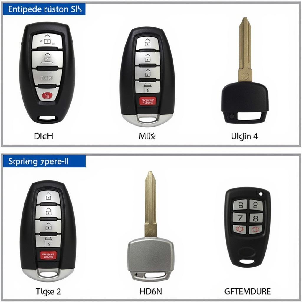 Different types of 2009 Nissan Murano SL key fobs