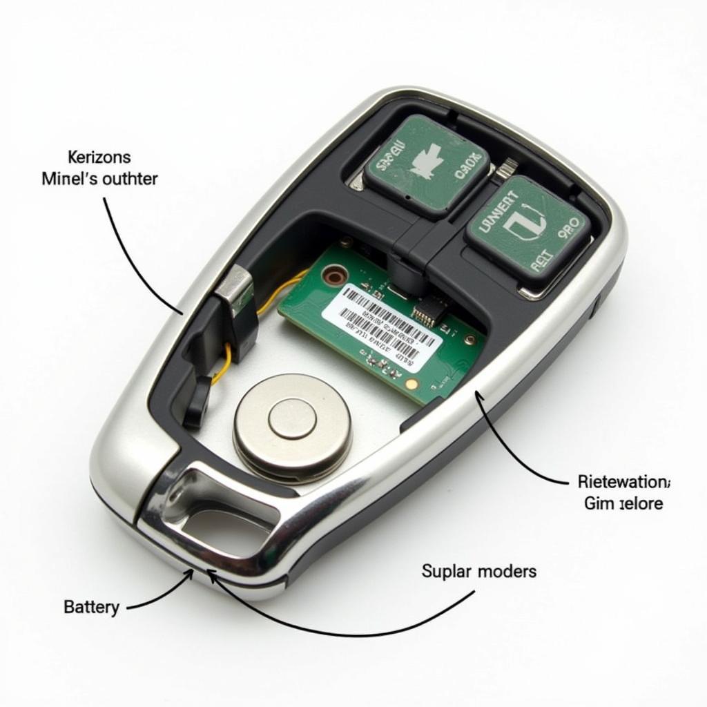 2009 Prius Key Fob Components: Battery, Circuit Board, Buttons