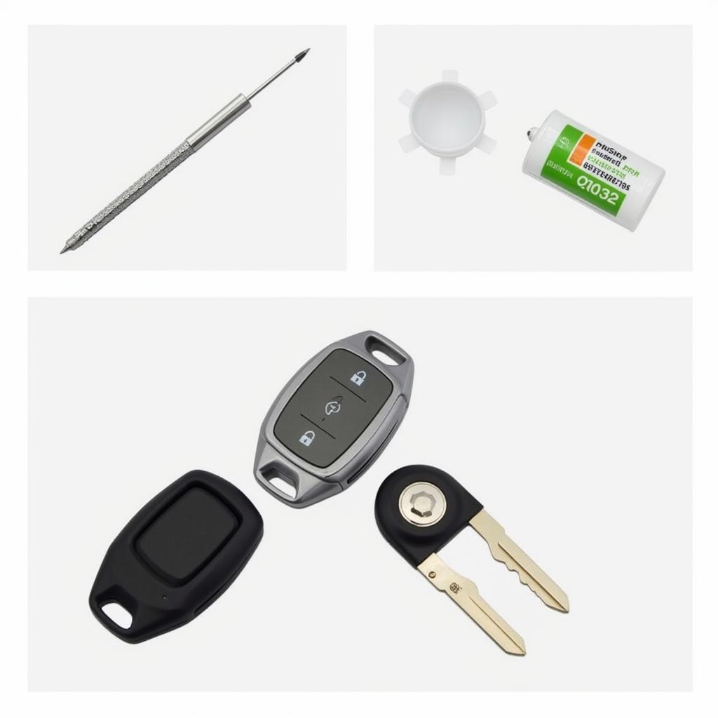 Tools for 2009 Subaru Impreza Key Fob Battery Replacement: Flathead Screwdriver and CR2032 Battery