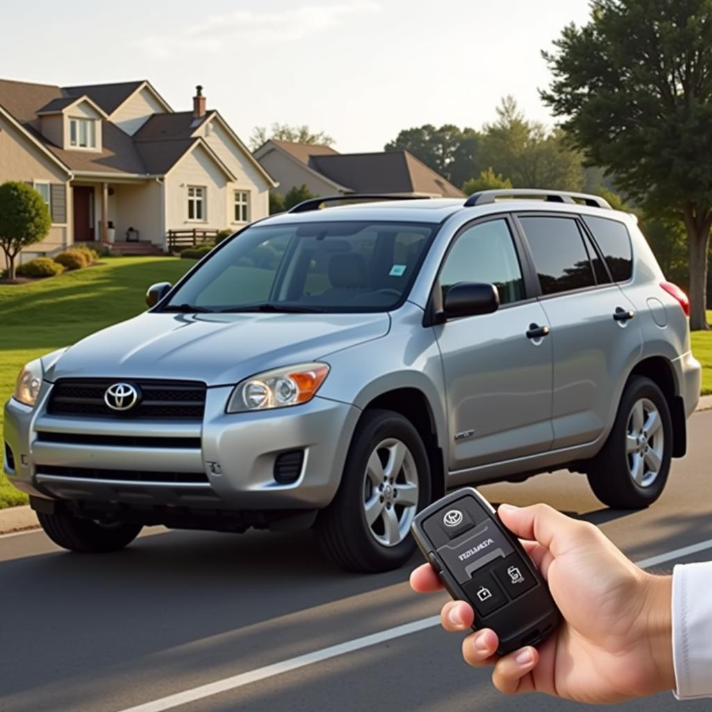 2009 Toyota RAV4 Key Fob and Car