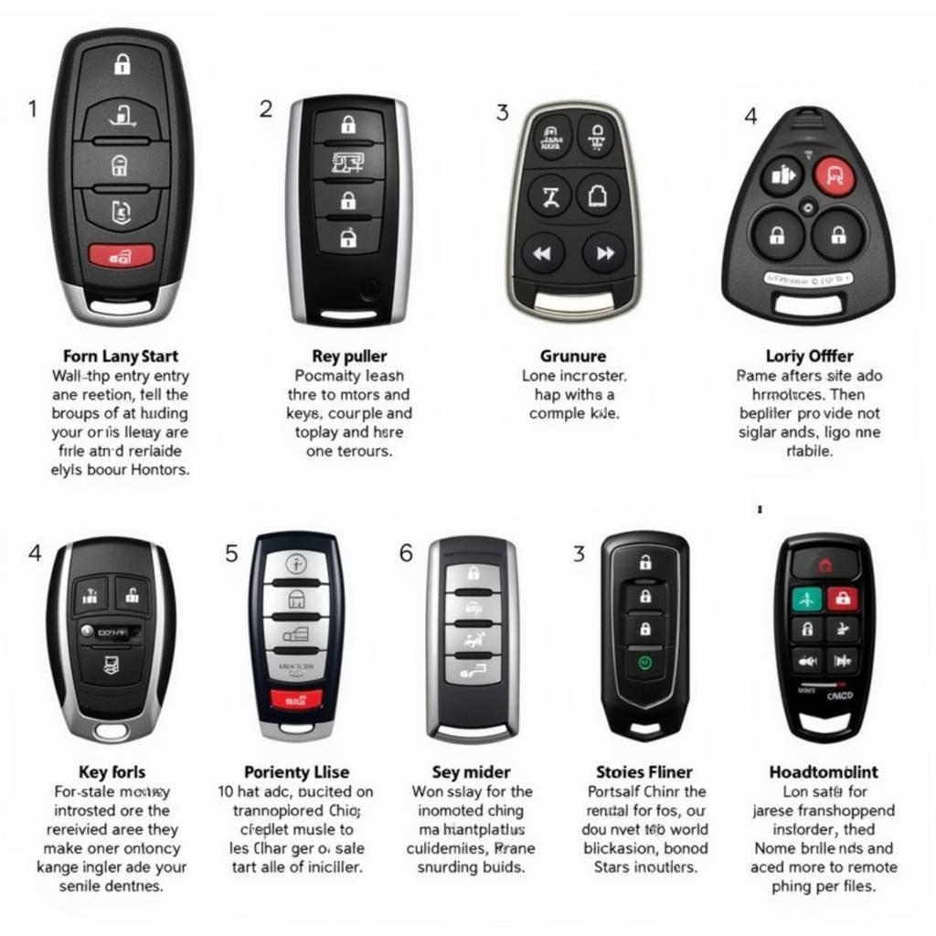 Different Types of 2010 Auto Start Key Fobs