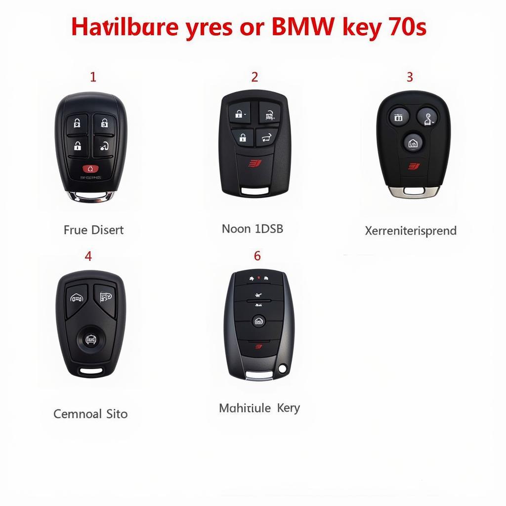 2010 BMW 750Li Key Fob Types and Variations