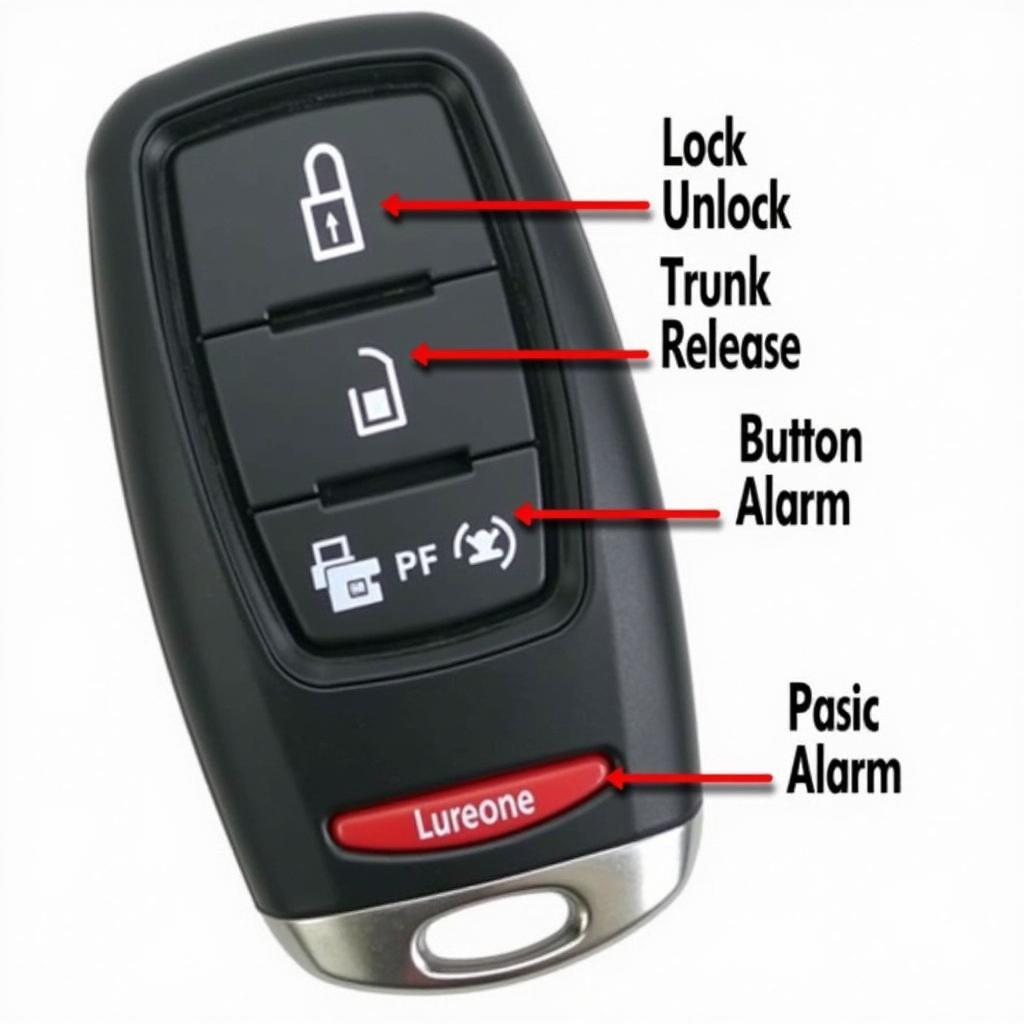 2010 Buick Lucerne Key Fob Buttons and Functions