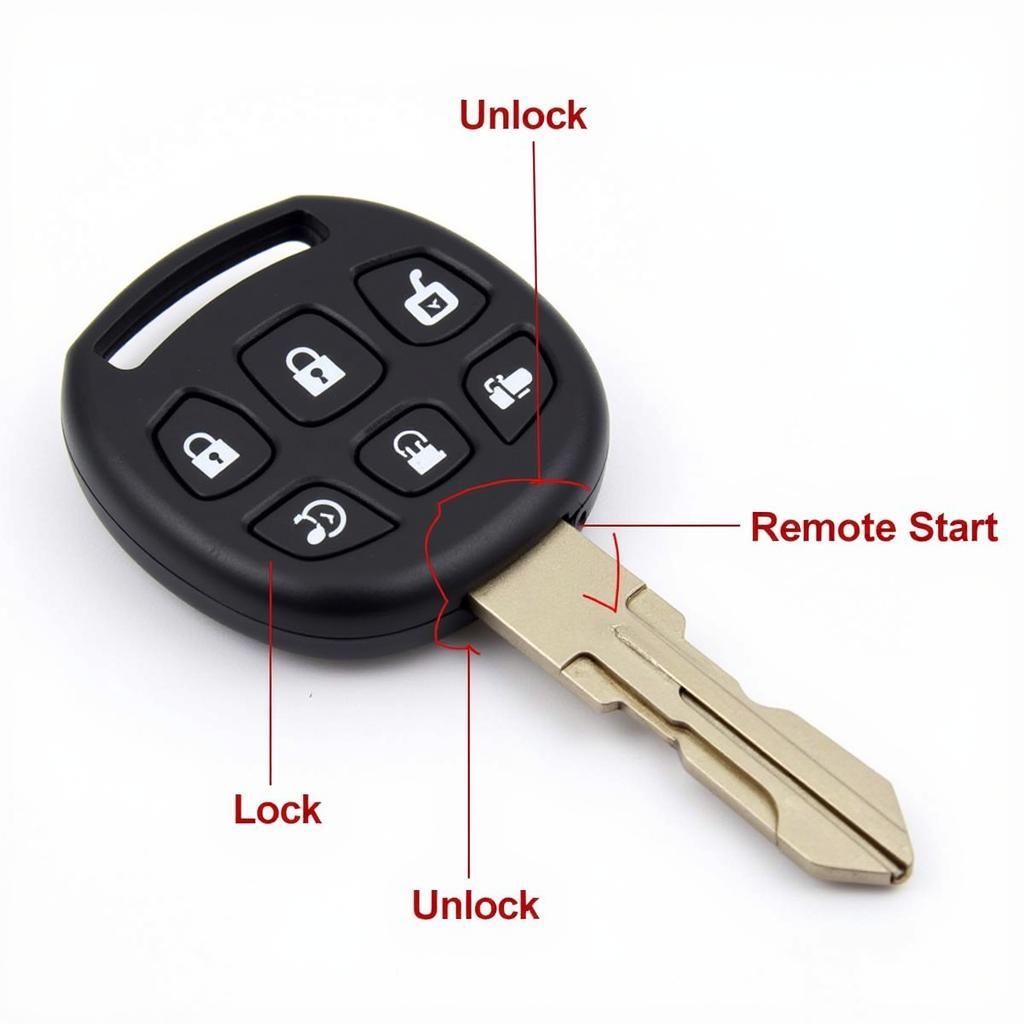 2010 Chevy Key Fob Functions - Lock, Unlock, Panic, Remote Start