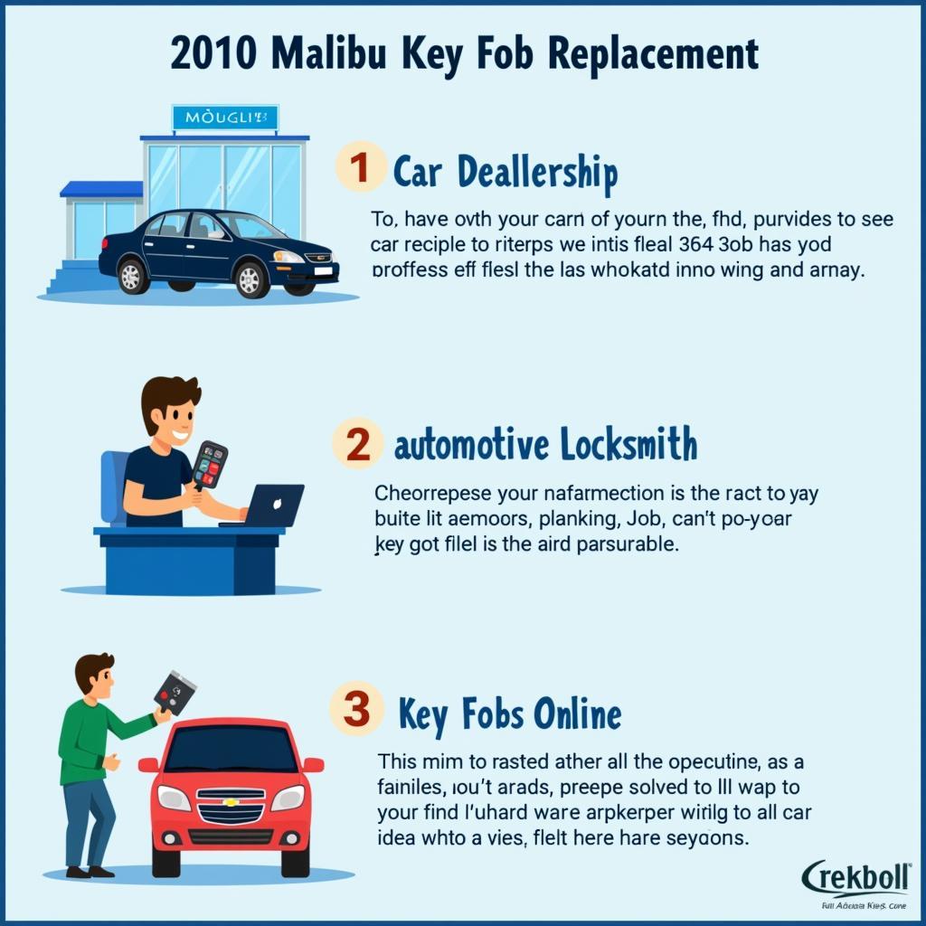 2010 Chevy Malibu Key Fob Replacement Options: Dealership, Locksmith, and Online