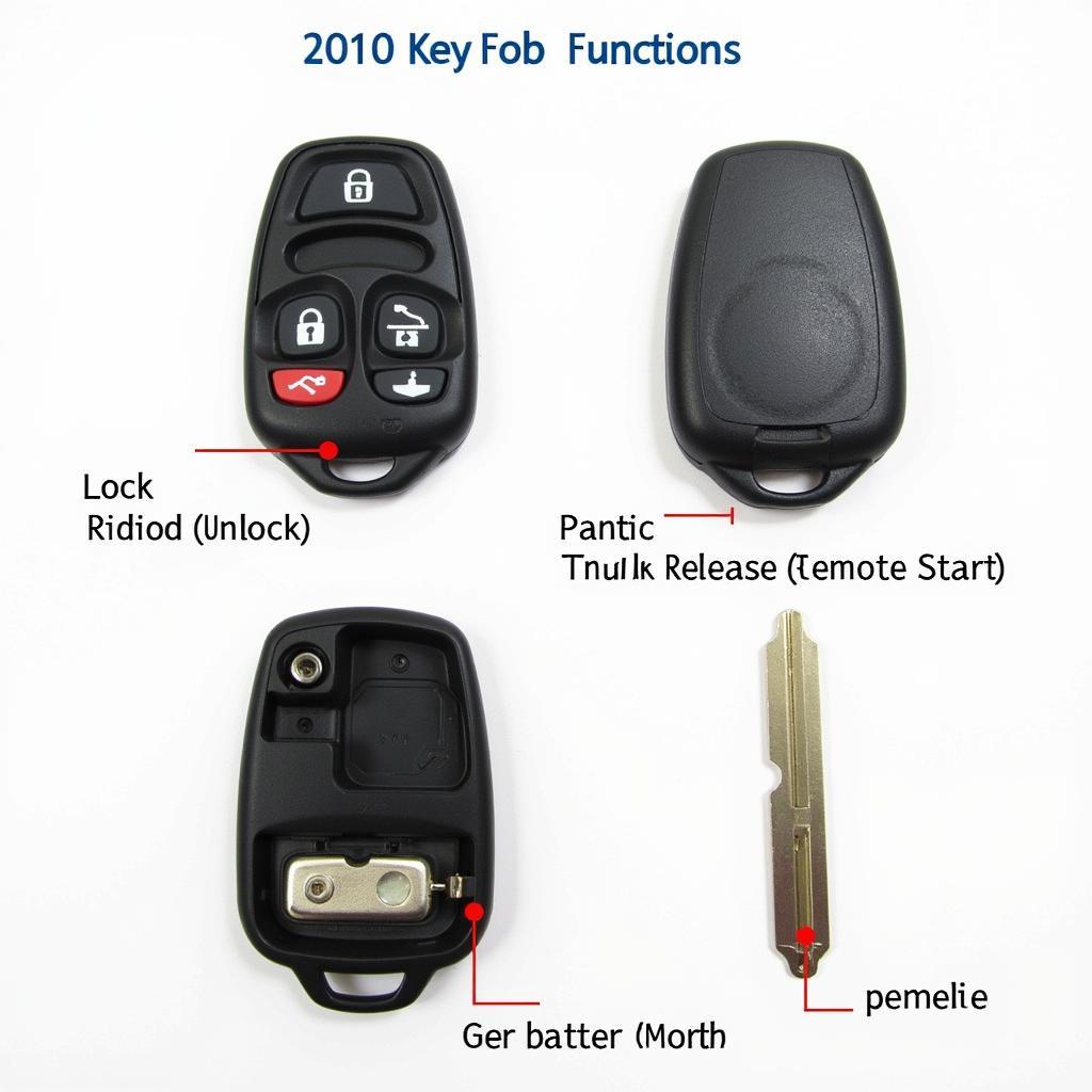 2010 Corolla Toyota OEM Key Fob Functions