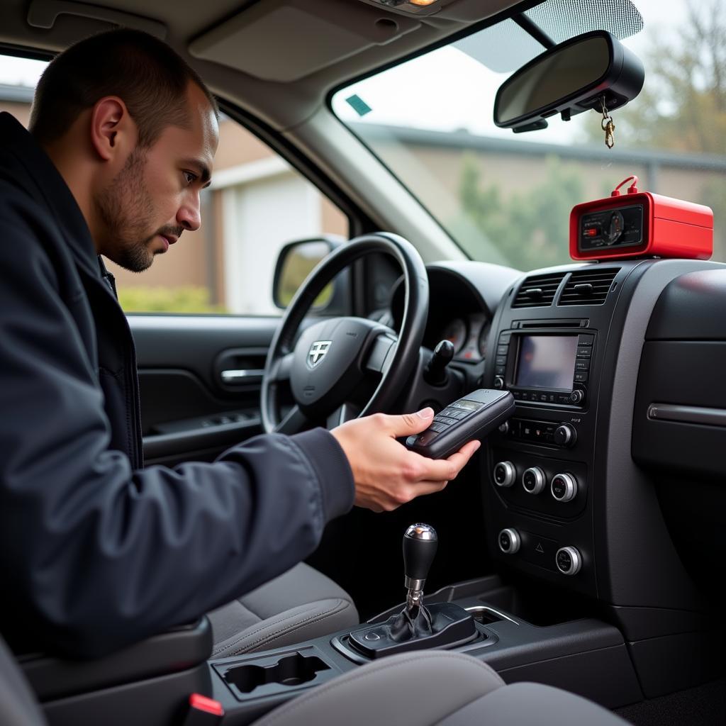 Professional Locksmith Programming a 2010 Dodge Nitro Key Fob