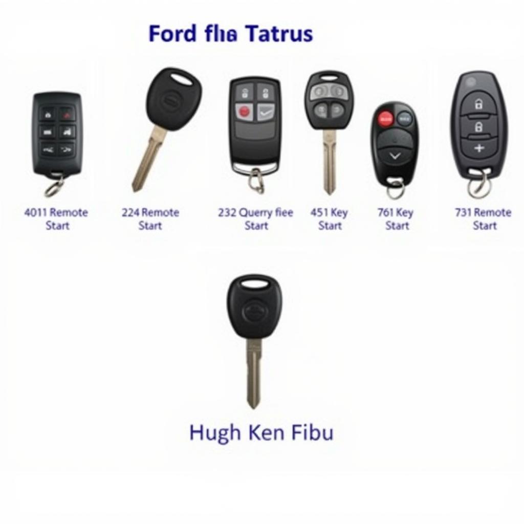 Different 2010 Ford Taurus Key Fobs