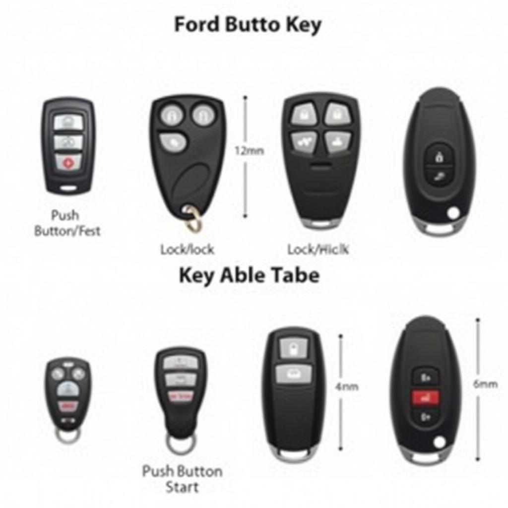 Different Key Fob Types for 2010 Ford Taurus Limited