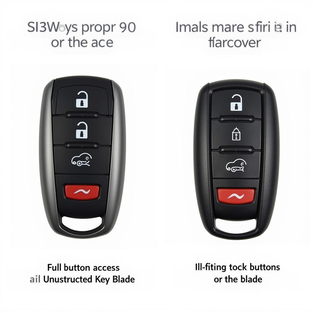 Illustrating Perfect and Incorrect Fit of Key Fob Covers for a 2010 Honda Accord