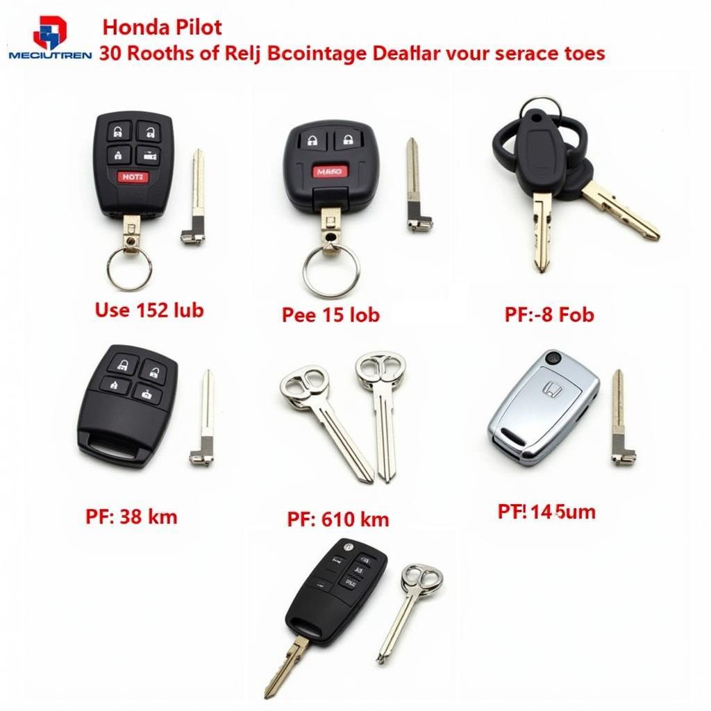 Different 2010 Honda Pilot Key Fobs