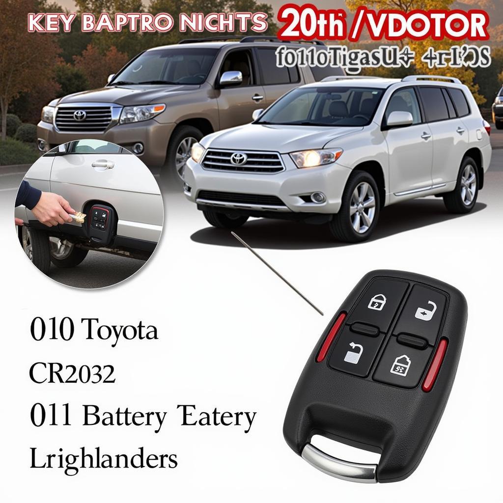 2010 Toyota Highlander Key Fob Battery Types