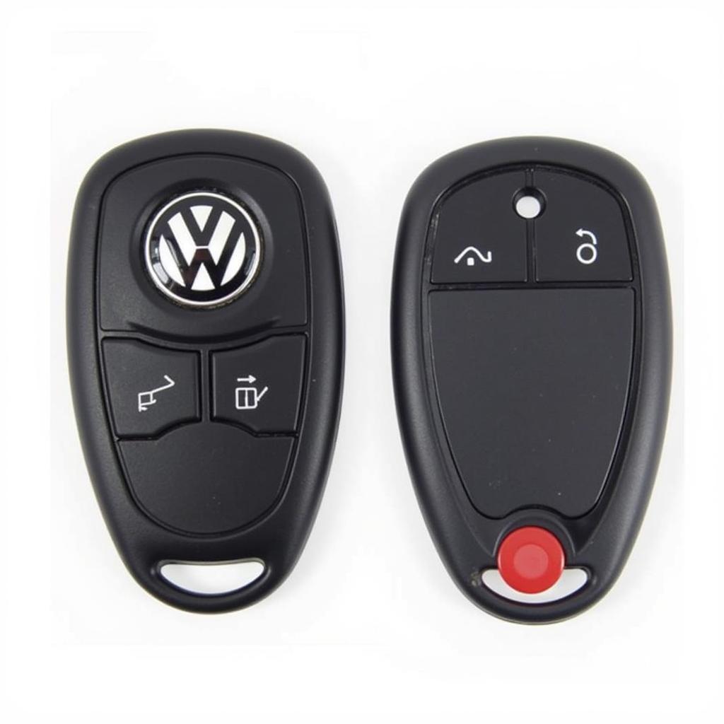 2010 Volkswagen Jetta S Key Fob Front and Back View